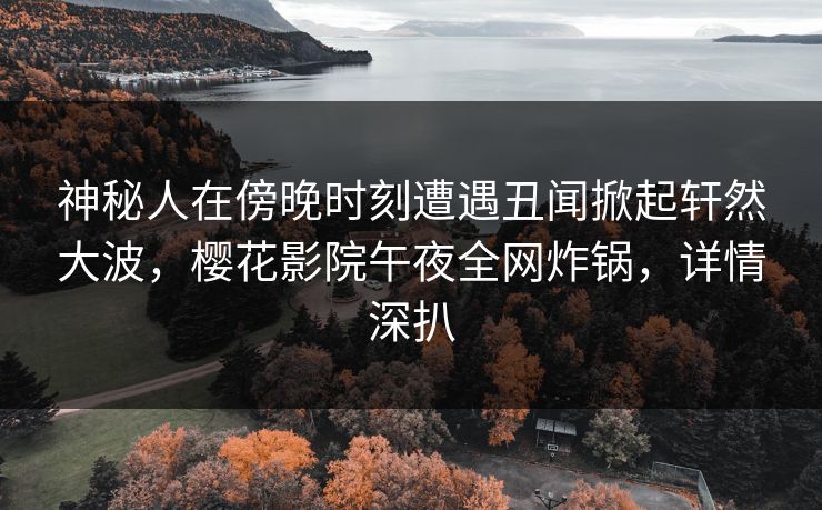 神秘人在傍晚时刻遭遇丑闻掀起轩然大波，樱花影院午夜全网炸锅，详情深扒